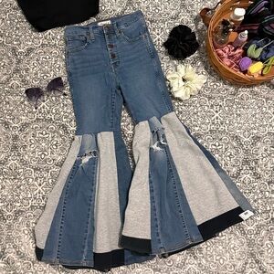 Madewell Flare Patchwork Jeans Size 26